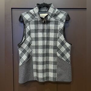 Stormy Kromer Vest Womens Large Grey Tartan Plaid The‎ Ida Outfitter Wool Blend